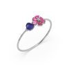 Ruby and Tanzanite Floral Spring Bracelet